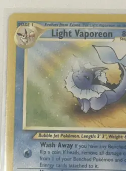 Pokemon Light Vaporeon 52/105 Neo Destiny Uncommon WOTC Vintage Unlimited LP/NM - Image 3