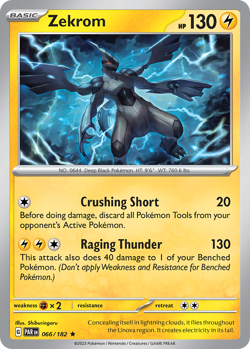 Zekrom 066/182 Rare Paradox Rift Pokemon Holo Near Mint - Image 1