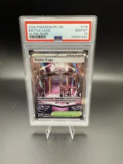 2025 POKEMON PFL EN-PHANTASMAL FLAMES ULTRA RARE #116 BATTLE CAGE PSA 10 - Image 1