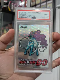 Pokemon Card 2001 PSA 9 SUICUNE Holo Foil Japanese SILVER Meiji Promo POP 38 - Image 2