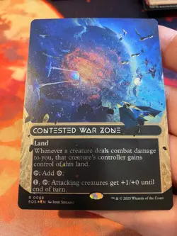MTG Edge of Eternities Contested War Zone Borderless Galaxy Foil - Image 1