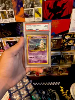 Pokemon 2000 Japanese Slowking Holo Rare #199 PSA 8 Gold Silver New World - Image 1