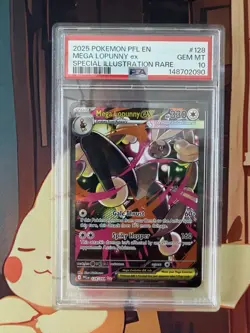 2025 Pokemon PFL EN-Phantasmal Flames Mega Lopunny EX SIR PSA 10 #128 - Image 1