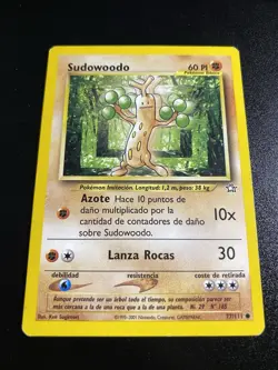 SPANISH Neo Genesis Pokemon Card SUDOWOODO 77/111 COMMON CARD - Image 1