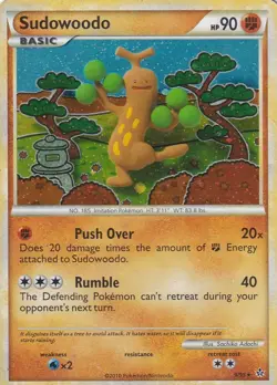 Sudowoodo 9/95 Holo Rare HGSS Unleashed Pokemon Holo Moderately Played - Image 1