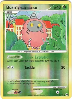 Burmy Trash Cloak 58/99 C Arceus Pokemon Reverse Holo LP - Image 1