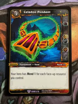 World of Warcraft TCG Promo Badge 2/12 Celadon Pendant - Image 1