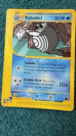 Poliwhirl 88/144 Common Skyridge Pokemon E-Reader Card 2003 NM - Image 2