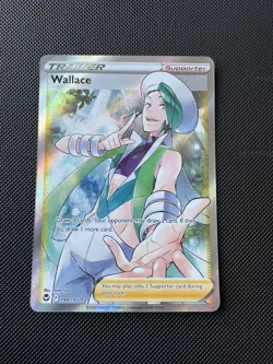 Pokemon Card Wallace 194/195 Ultra Rare Silver Tempest Near Mint - Image 1