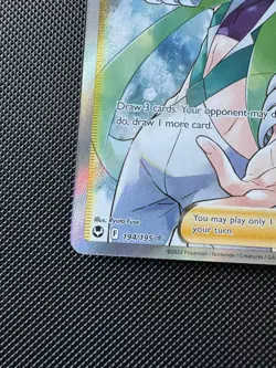 Pokemon Card Wallace 194/195 Ultra Rare Silver Tempest Near Mint - Image 5