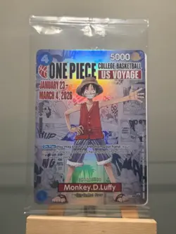 Bandai One Piece CCG Monkey.D.Luffy US Voyage Promo Card P-055 - Image 1