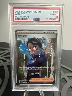2025 POKEMON PRE EN-PRISMATIC EVOLUTIONS ULTRA RARE #132 AMARYS PSA 10 - Image 1