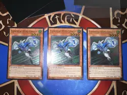 Yu-Gi-Oh! Elemental HERO Stratos OP09-EN001 TCG - Ultimate Rare x3 NM (Playset) - Image 2