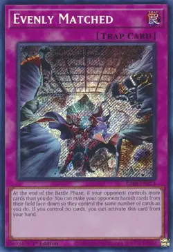 Evenly Matched (Secret Rare)-Secret Rare - 1st Edition - RA01-EN074 - 25th An... - Image 1