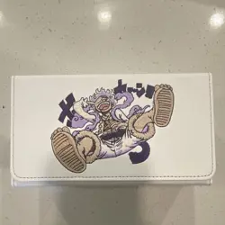 One piece Gear 5 Luffy Dueling Guard Leather Deck Box White embroidered 160+ - Image 3