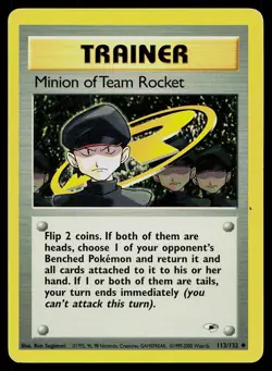 Pokemon Card Gym Heroes Minion of Team Rocket 113/132 Unlimited Uncommon - Image 1