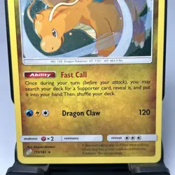Dragonite Hd Galaxy Swirl Sun & Moon 2019 Cosmos Holo NM Pokemon Card #119/181 - Image 3