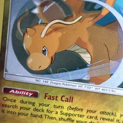 Dragonite Hd Galaxy Swirl Sun & Moon 2019 Cosmos Holo NM Pokemon Card #119/181 - Image 4