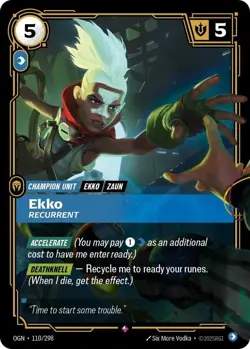 Ekko - Recurrent Foil Rare Origins 110/298 NM Riftbound Card - Image 1