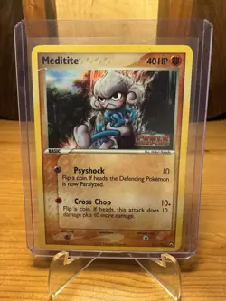 Pokemon Holo Meditite EX Power Keepers Card 55/108 40 HP - Image 2