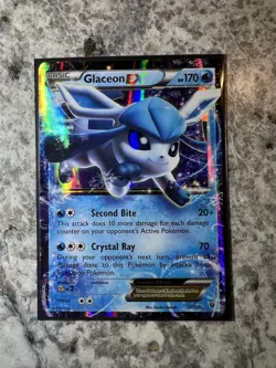 Glaceon EX 20/124 XY Fates Collide Holo Full Art Pokemon Card - Image 1