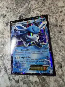 Glaceon EX 20/124 XY Fates Collide Holo Full Art Pokemon Card - Image 2
