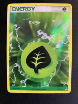 Damaged Grass Energy 105/110 Holo Pokemon Card Listing B - Image 1