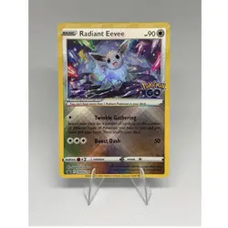 Radiant Eevee Pokemon GO SWSH230 Promo Holo Basic 90 HP Card - Image 1