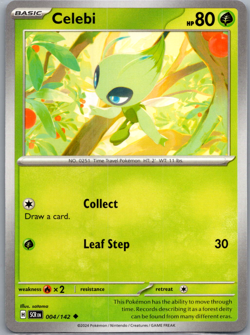 Celebi Uncommon SV07: Stellar Crown 004/142 NM - Pokemon TCG - Free Ship! - Image 1