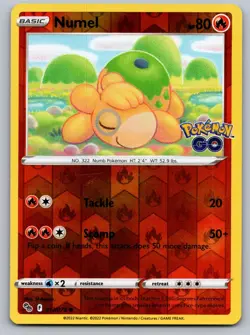 Numel 013/078 Common Pokemon GO Pokemon Reverse Holo Near Mint - Image 1