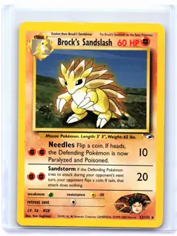 2000 Pokemon—Brock's Sandslash #23/132 Gym Heroes—Rare Nonholo [Heavily Played] - Image 1