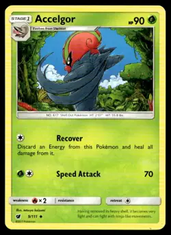 Accelgor SM - Crimson Invasion 9/111 MP Pokemon TCG | Buy 10 Get 10 Free - Image 1