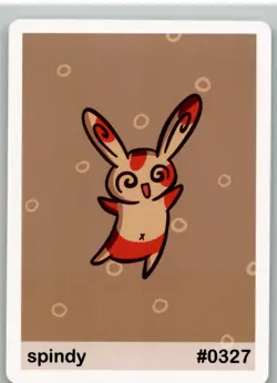 Pookiemoot Gen 3 - Spindy (Spinda) #0327 - Pokemon Fan Art Non TCG - Image 1