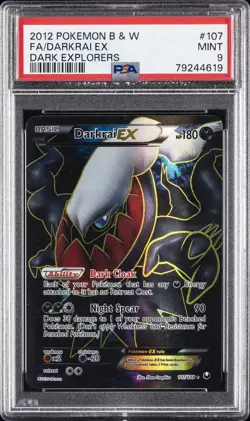2012 POKEMON BLACK & WHITE DARK EXPLORERS #107 FULL ART/DARKRAI EX PSA 9 - Image 1