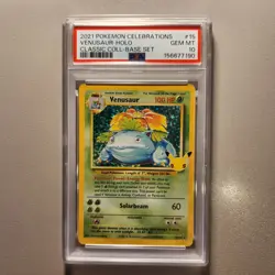 2021 Pokemon Celebrations Venusaur 15/102 PSA 10 - Image 1