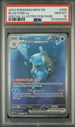 Pokemon PSA 10 2023 SV Scarlet & Violet 151 Blastoise ex SIR Holo 200/165 - Image 1