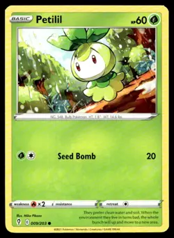 Petilil SWSH07: Evolving Skies 009/203 MP Pokemon TCG | Buy 10 Get 10 Free - Image 1