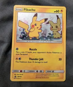 Pokemon TCG Pikachu SM162 Promo Holo 60 HP Basic English 2019 Saya Tsuruta - Image 1