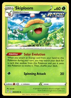 Skiploom SWSH07: Evolving Skies 003/203 MP Pokemon TCG | Buy 10 Get 10 Free - Image 1