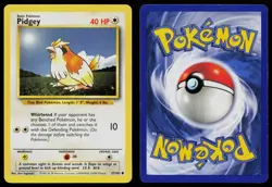 PIDGEY 57/102 COMMON BASE SET UNLIMITED POKEMON LP - Image 3