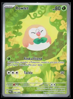 Rowlet 090/088 Illustration Rare Holo Perfect Order Pokemon NM - Image 1