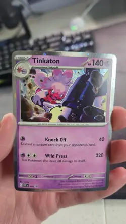 HD Galaxy Swirl Tinkaton SVP140 Black Star Promo: Pokemon - Image 1