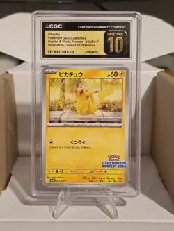 2025 POKEMON JAPANESE #242/SV-P PIKACHU CGC 10 PRISTINE - Image 1