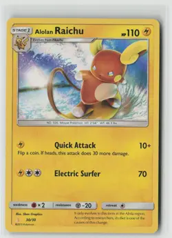 Alolan Raichu (#30 Holo) 30/30 Holo SM Trainer Kit: Lycanroc & Alolan Raichu LP - Image 1