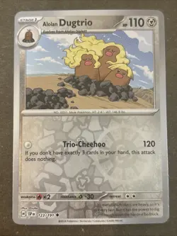 Alolan Dugtrio 123/191 Sv08: Surging Sparks Reverse Holo Pokemon TCG NM - Image 1