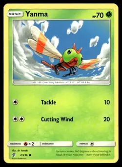 Yanma SM - Unified Minds 2/236 MP Pokemon TCG | Buy 10 Get 10 Free - Image 1