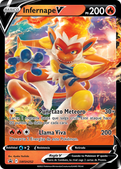 Infernape V SWSH252 SWSH: Sword & Shield Promo Cards Holo - Image 1