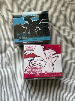 Black Bolt and White Flare POKEMON CENTER ETB Elite Trainer Box Set SEALED - Image 1