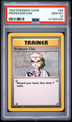 1999 POKEMON GAME #88 PROFESSOR OAK PSA 10 - Image 1