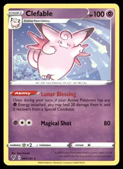 Clefable 064/185 Rare Vivid Voltage Pokemon Near Mint - Image 1